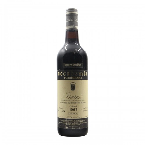 Barolo Cannubbio 1967 ACCADEMIA TORREGIORGI GRANDI BOTTIGLIE