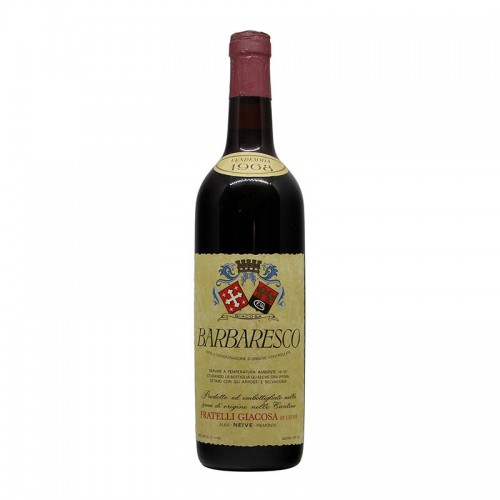 Barbaresco 1968 FRATELLI GIACOSA GRANDI BOTTIGLIE